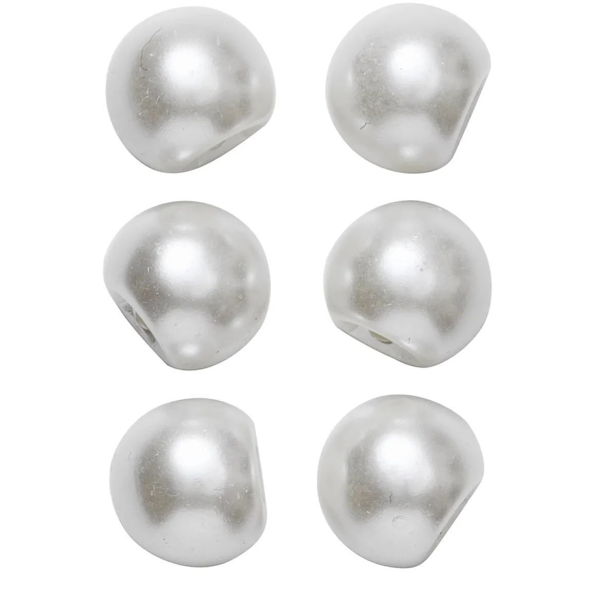 Knapper med perlemorskimmer, 6 stk. Ø8 mm
