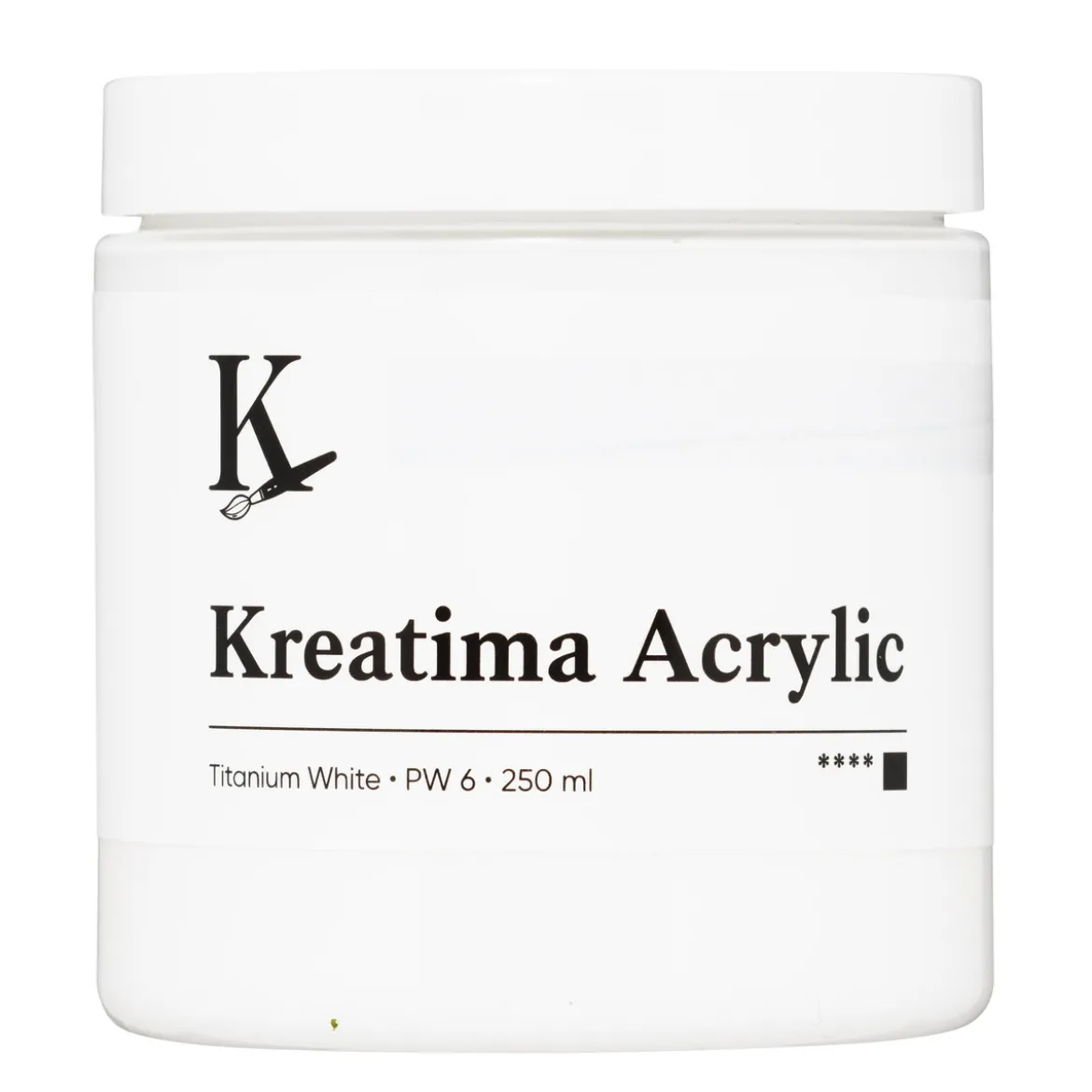Kreatima Acrylic akrylmaling 250 ml – Titanium White PW 6