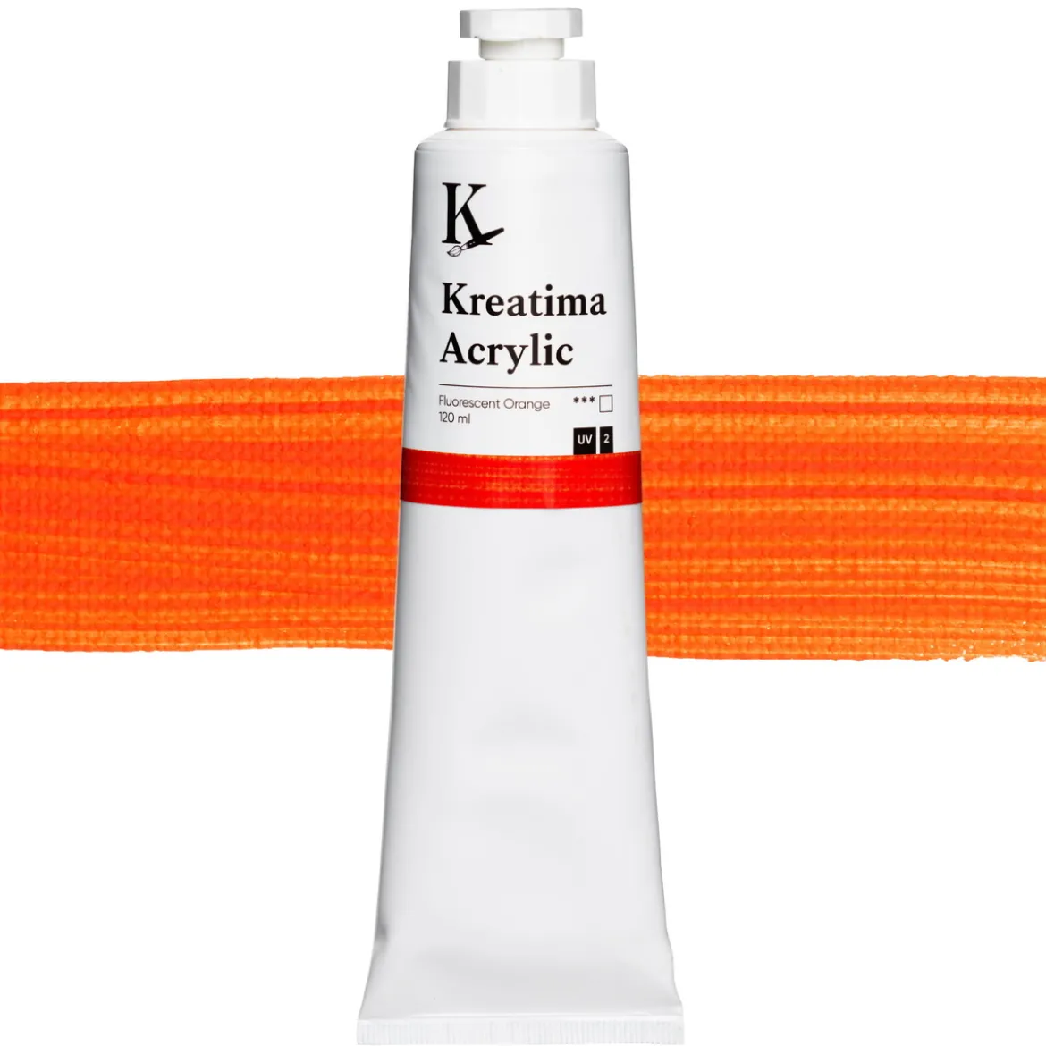Kreatima Acrylic akrylmaling 120 ml – Fluorescent Orange