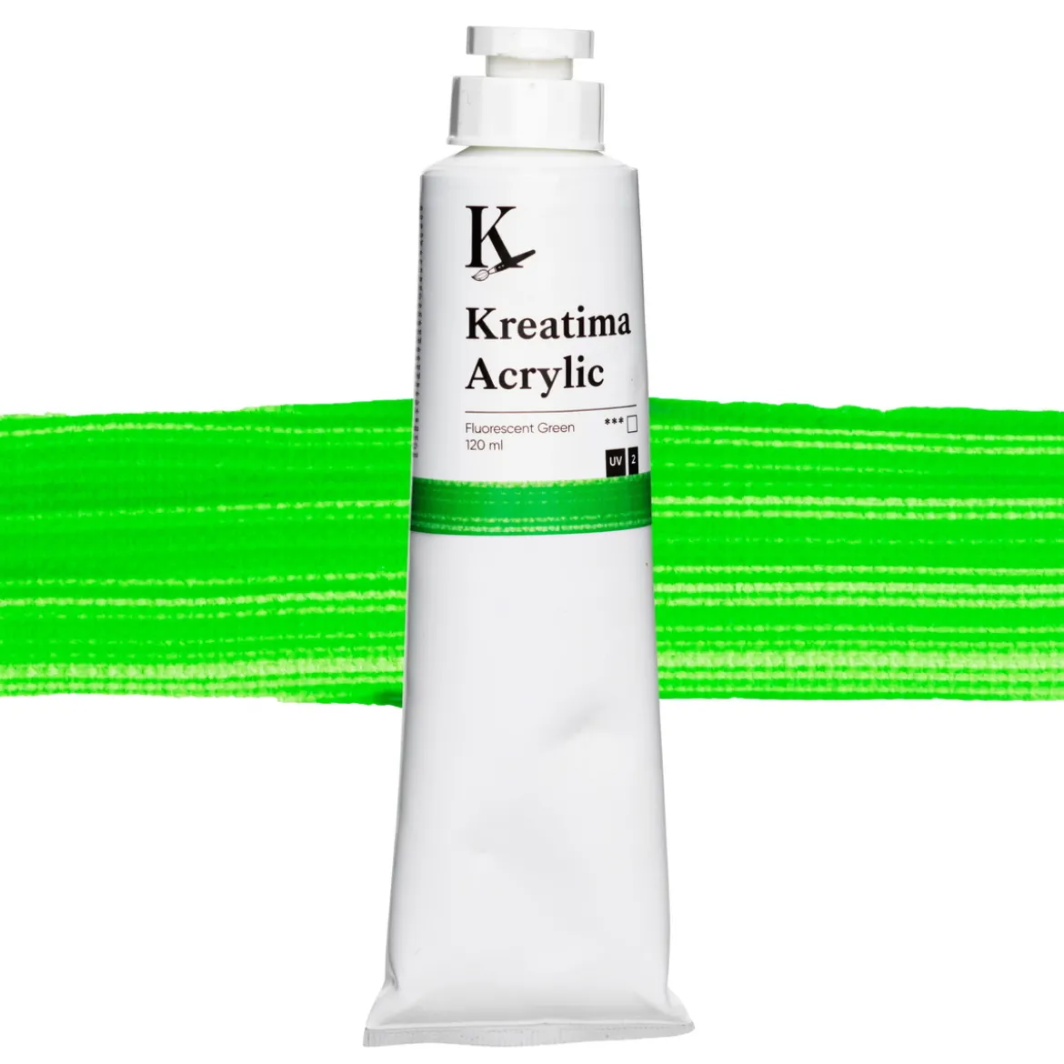 Kreatima Acrylic akrylmaling 120 ml – Fluorescent Yellow
