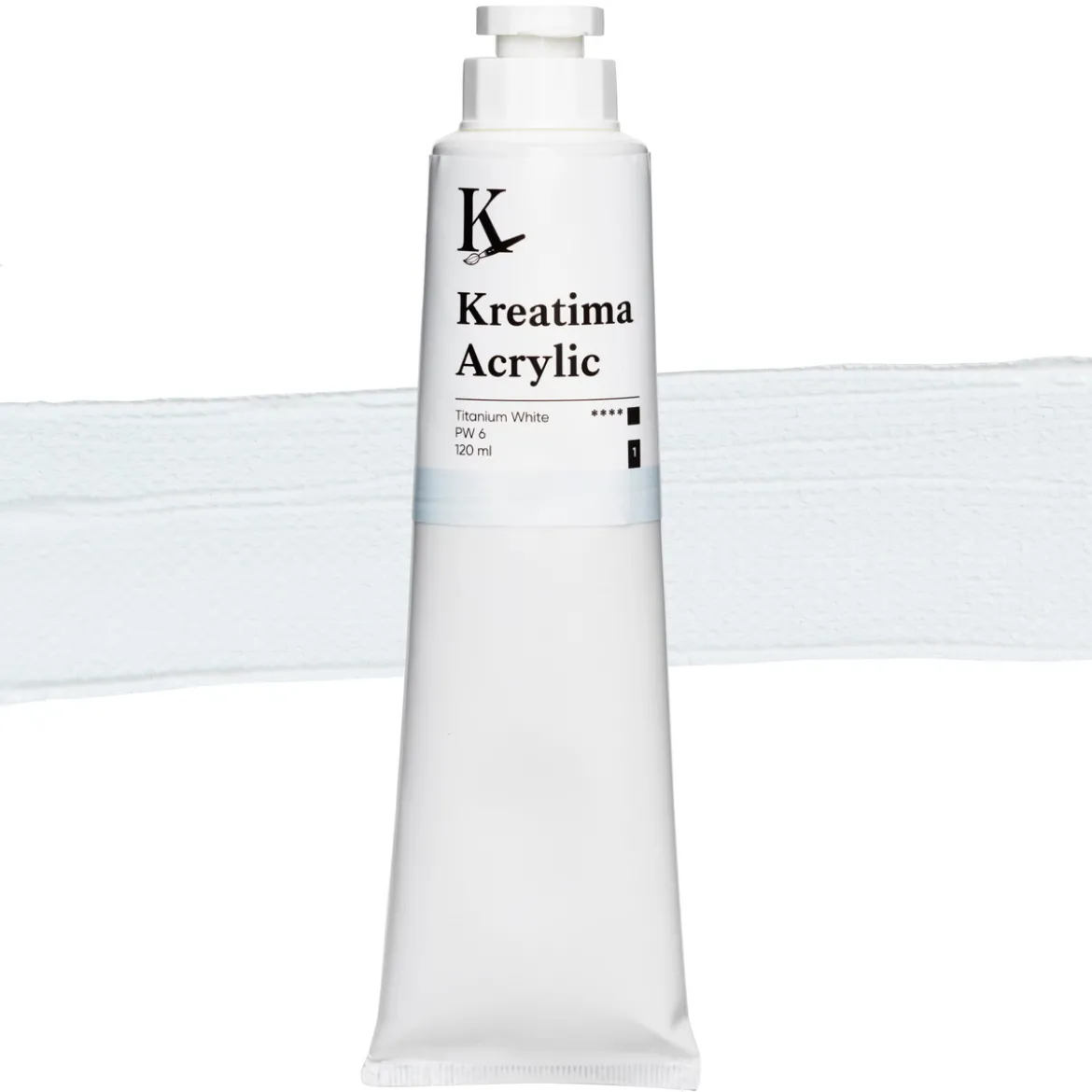 Kreatima Acrylic akrylmaling 120 ml – Titanium White PW 6