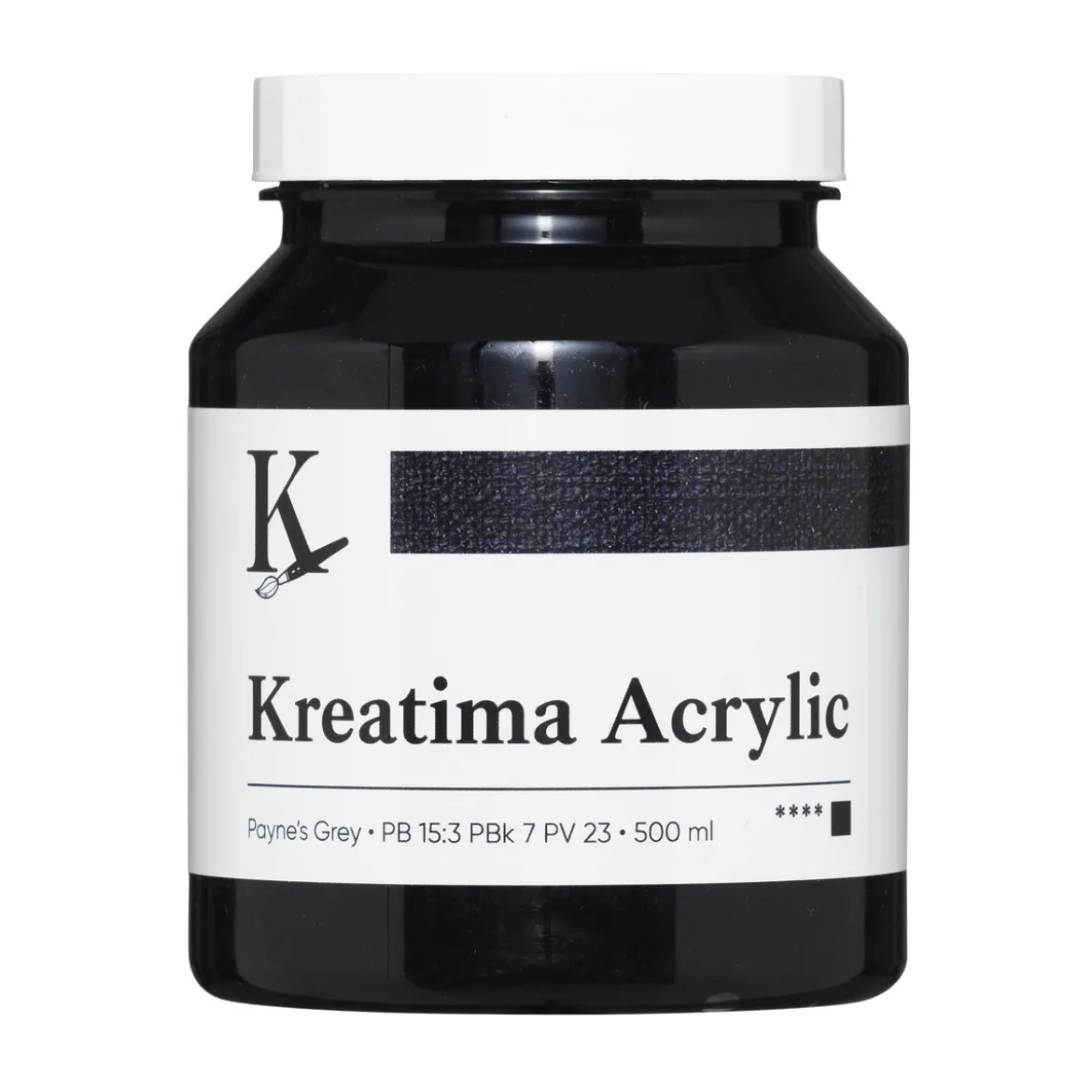 Kreatima Acrylic akrylmaling 500 ml – Payne's Grey PB 15:3 PBk 7 PV 23