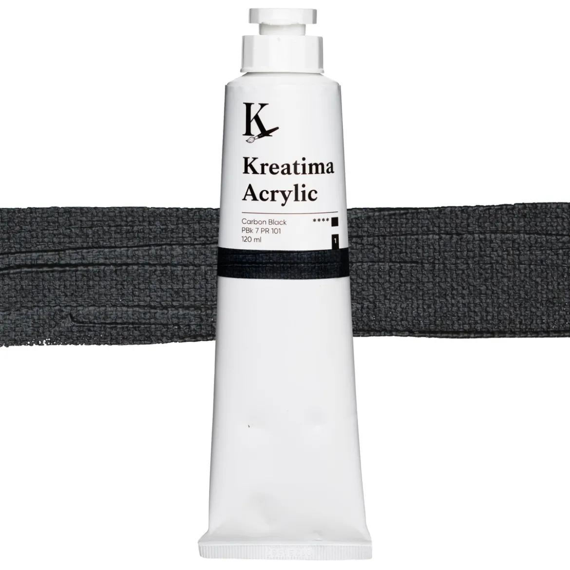 Kreatima Acrylic akrylmaling 120 ml – Carbon Black PBk 7 PR 101