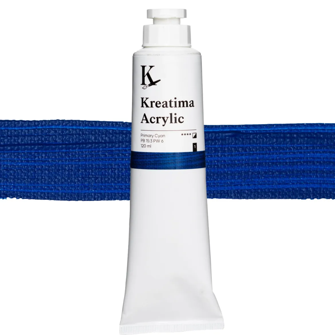 Kreatima Acrylic akrylmaling 120 ml – Primary Cyan PB 15:3 PW 6