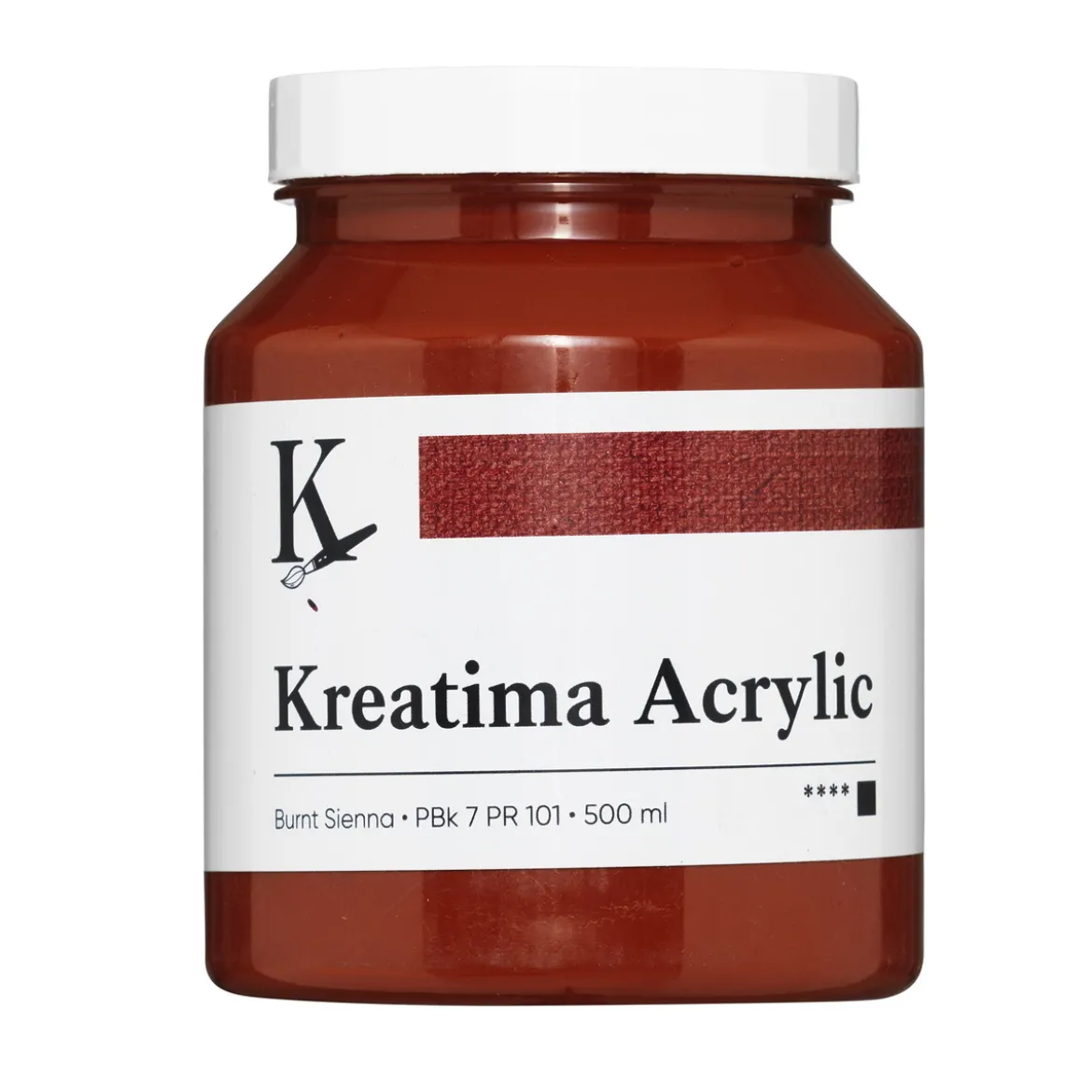 Kreatima Acrylic akrylmaling 500 ml – Burnt Sienna PBk 7 PR 101