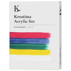Kreatima Acrylic akrylmaling, Primary Set 5×60 ml – primærfarger