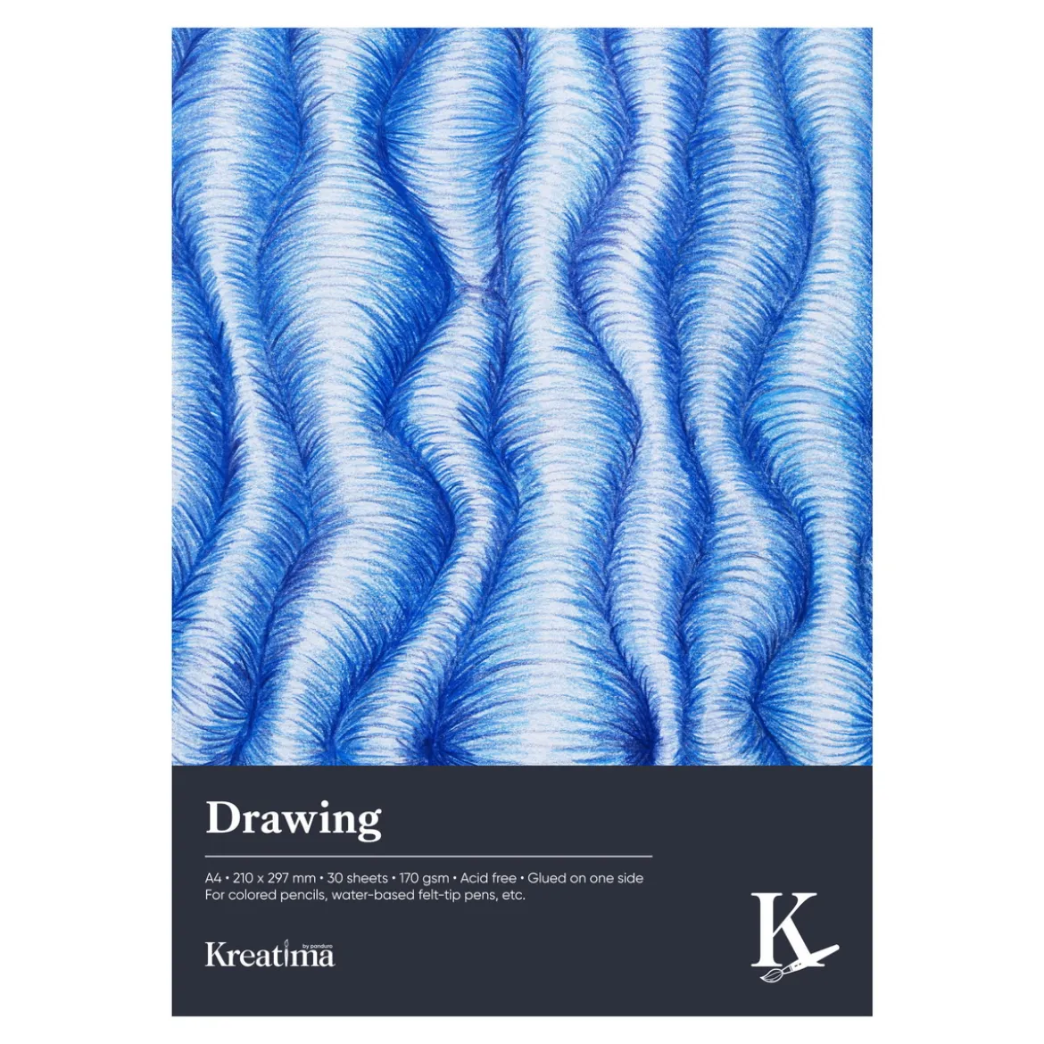 Kreatima Drawing tegneblokk A4 (210×297 mm), 30 ark, 170 g/m²