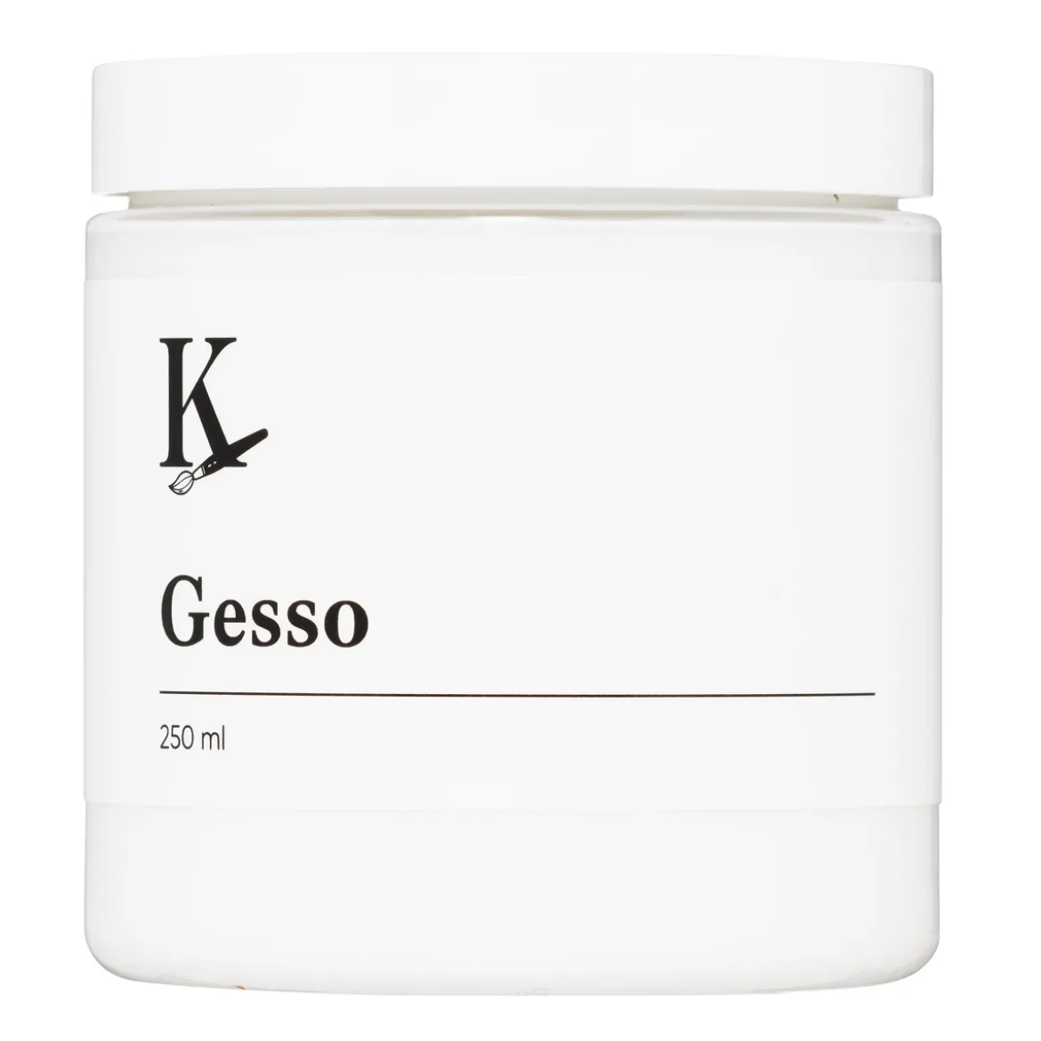 Kreatima Gesso, hvit grunningsmaling for akrylmaling, 250 ml