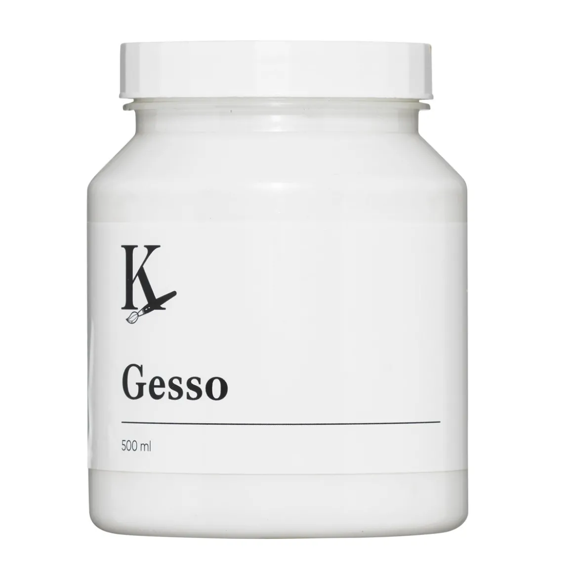 Kreatima Gesso, hvit grunningsmaling for akrylmaling, 500 ml