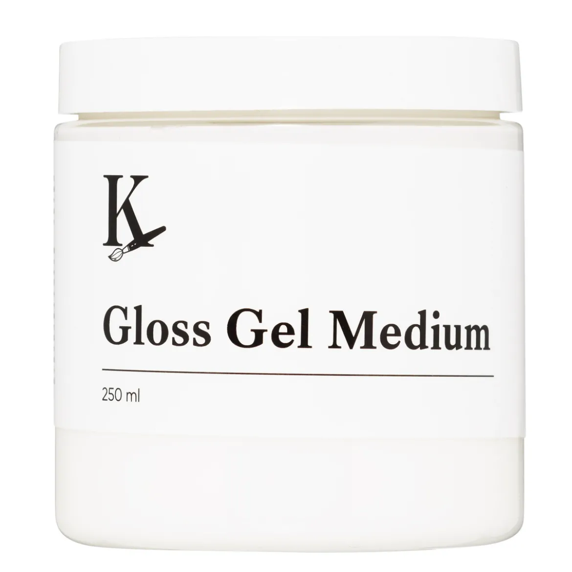 Kreatima Gloss Gel Medium, blankt gelbasert medium for akrylmaling, 250 ml