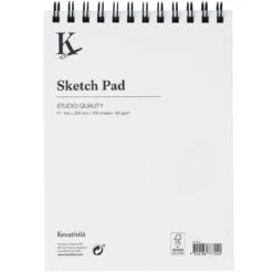 Kreatima Studio Sketch spiralbundet skisseblokk F0 (100x150 mm), 100 ark, 80 g/m²