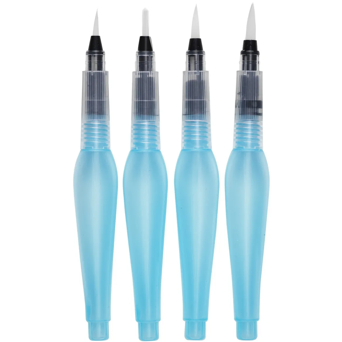 Kreatima Water Brushes, 4 forskjellige vannpensler – small, medium, large og flat.