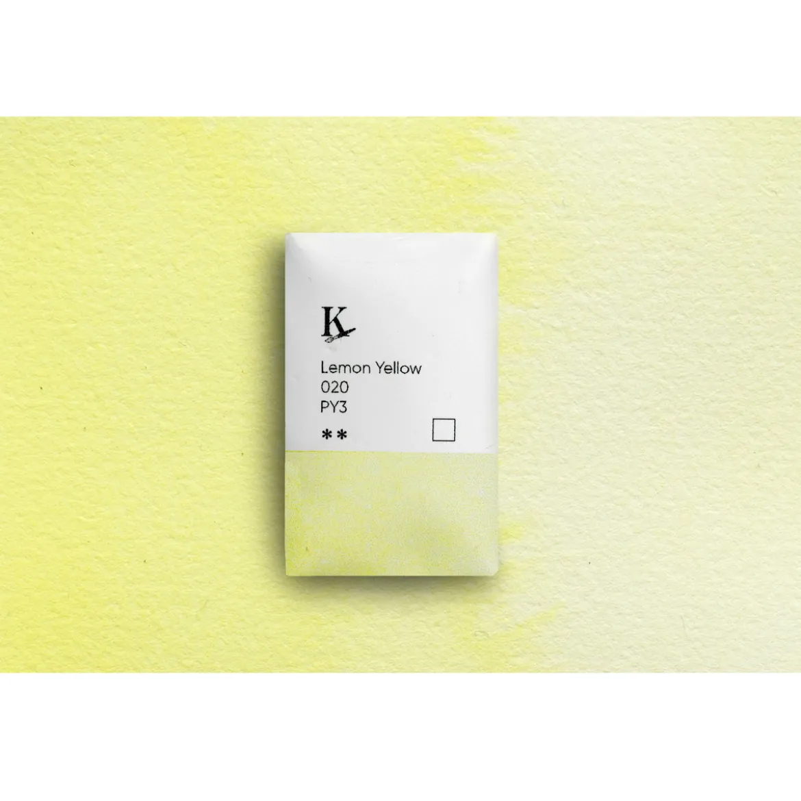 Kreatima Watercolour akvarellmaling 1/1 – Lemon Yellow 020 PY3