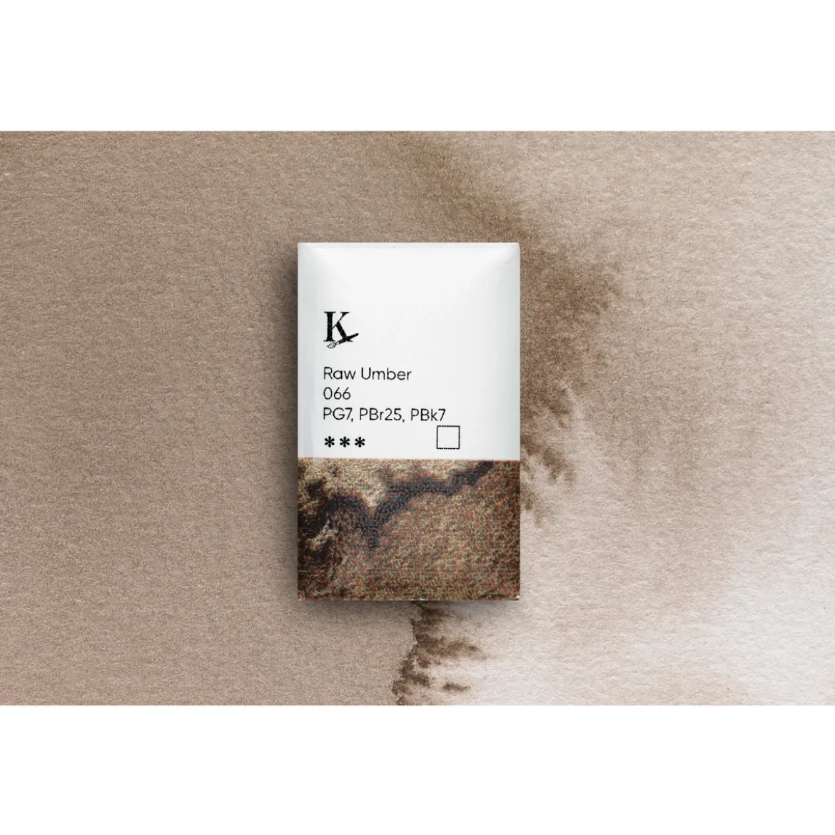 Kreatima Watercolour akvarellmaling 1/1 – Raw Umber 066 PG7, PBr25, PBk7
