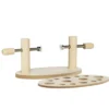 Kule- og eggmaler i tre med oval underdel og holder – 25×15×12 cm