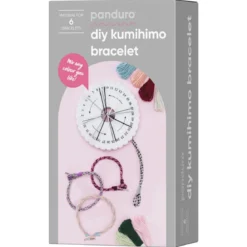 Kumihimo-kit med alt du trenger for å lage flotte armbånd med kumihimo-teknikk