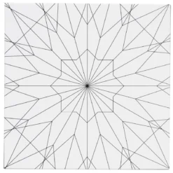 Kvadratisk lerret med trykt motiv – diamantmønster, 21×21 cm