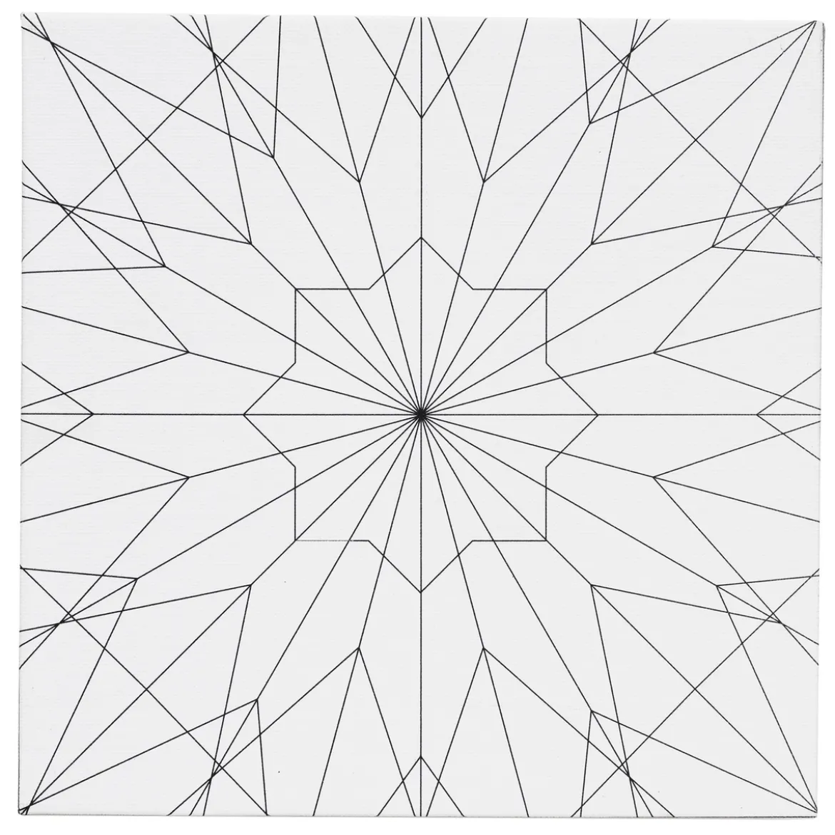 Kvadratisk lerret med trykt motiv – diamantmønster, 21×21 cm
