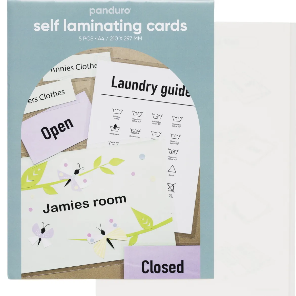Lamineringslommer, kaldlamineringslommer, transparente A4, 0,5 mm, 5 stk.