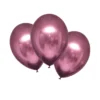 Lateksballonger 6-pakning Ø30 cm – krom- /metallicfarget mauve