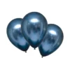 Lateksballonger 6-pakning Ø30 cm – krom- /metallicfarget sølv