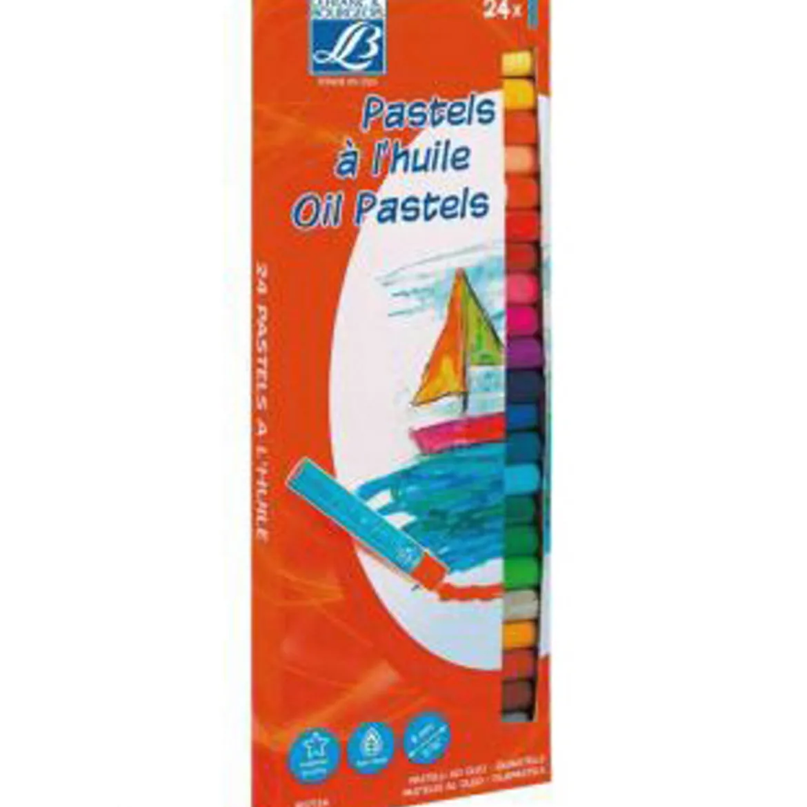 L&B Oil Pastels 8 mm 24-pk