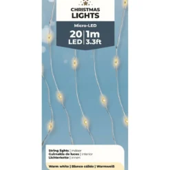 LED-lysslynge til innendørs bruk, 100 cm lang med 20 LED-pærer