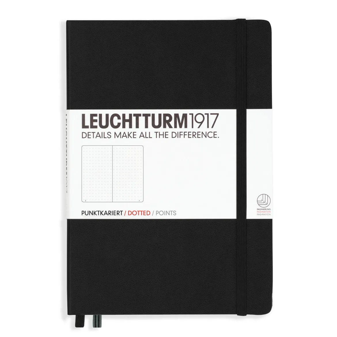 Leuchtturm1917 Notebook A5 Dotted Black – Hardcover