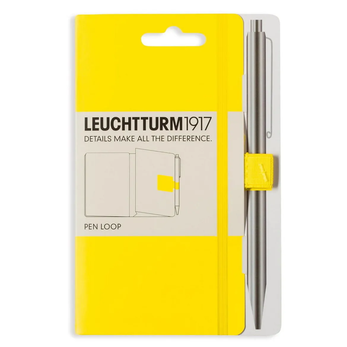 Leuchtturm1917 Pen Loop – sitrongul selvklebende penneholder til notatbøker