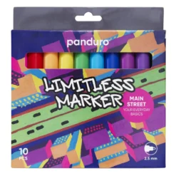 Limitless Markers Main Street Set 10 – akrylpenner i klassiske basisfarger for alle anledninger