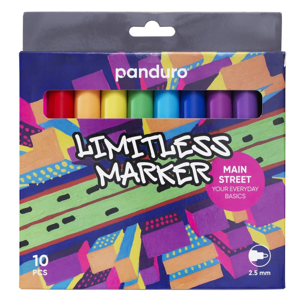 Limitless Markers Main Street Set 10 – akrylpenner i klassiske basisfarger for alle anledninger