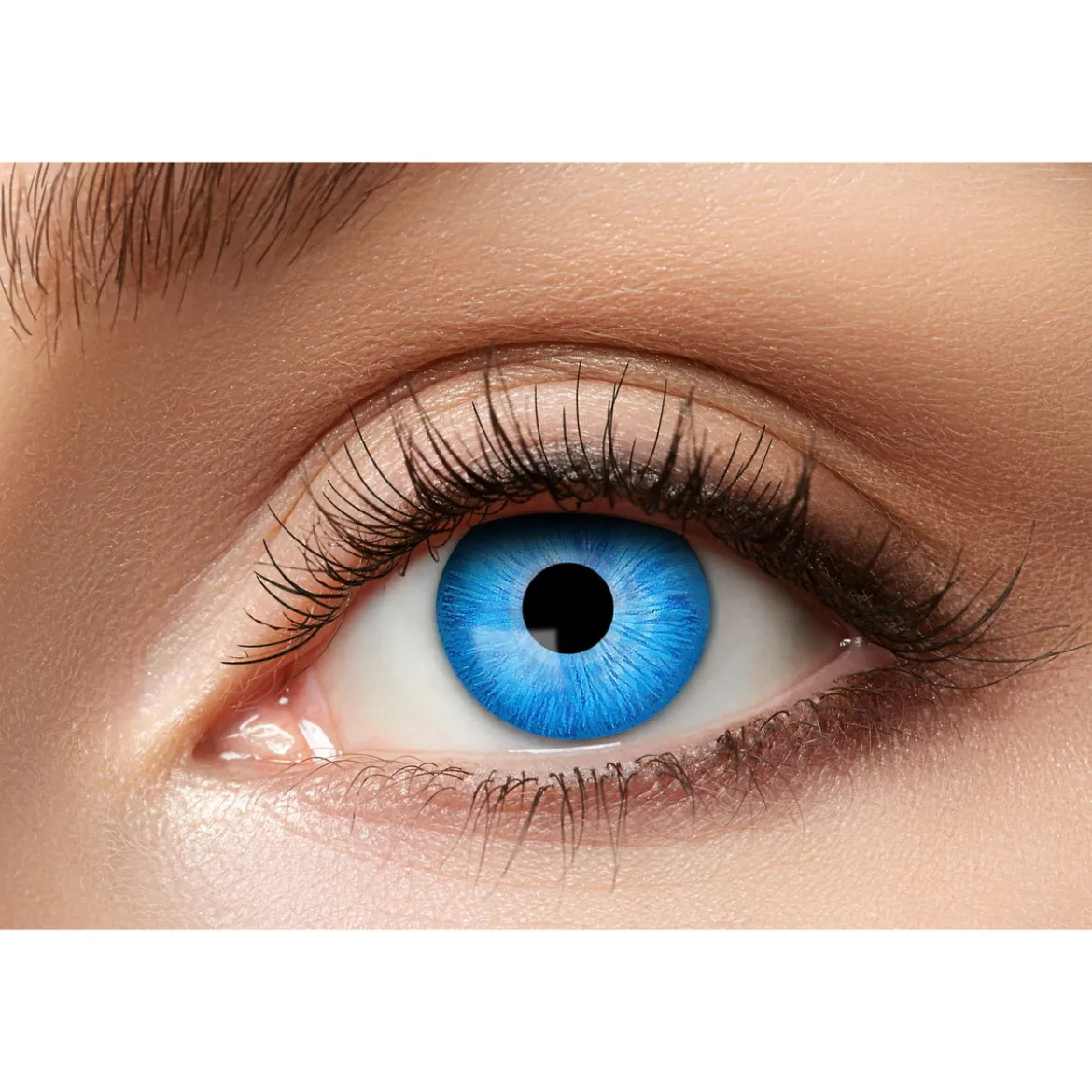 Linser Natural Blue A03 – blå effektlinser for maskerade og utkledning