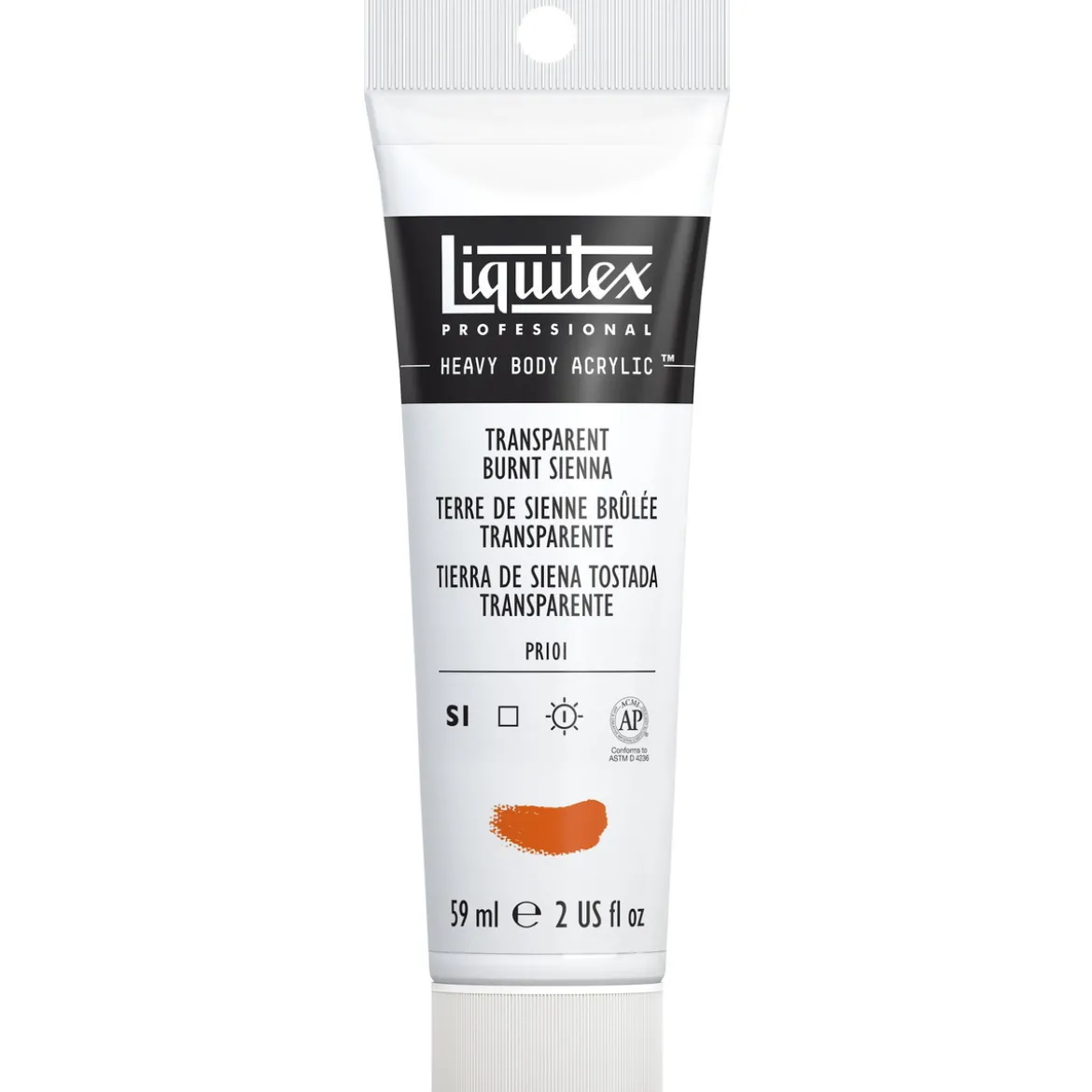 Liquitex Heavy Body akrylmaling 59 ml – 129 Transparent Burnt sienna