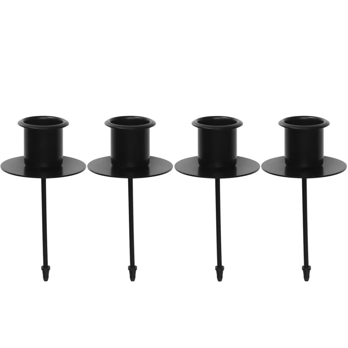 Lysholder på 4 cm stift, for stearinlys med diameter 22 mm. Pakke med 4 stk.