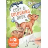 Malebok Copy & Colouring Book – tegn og kalker dyr + 24 transparente ark
