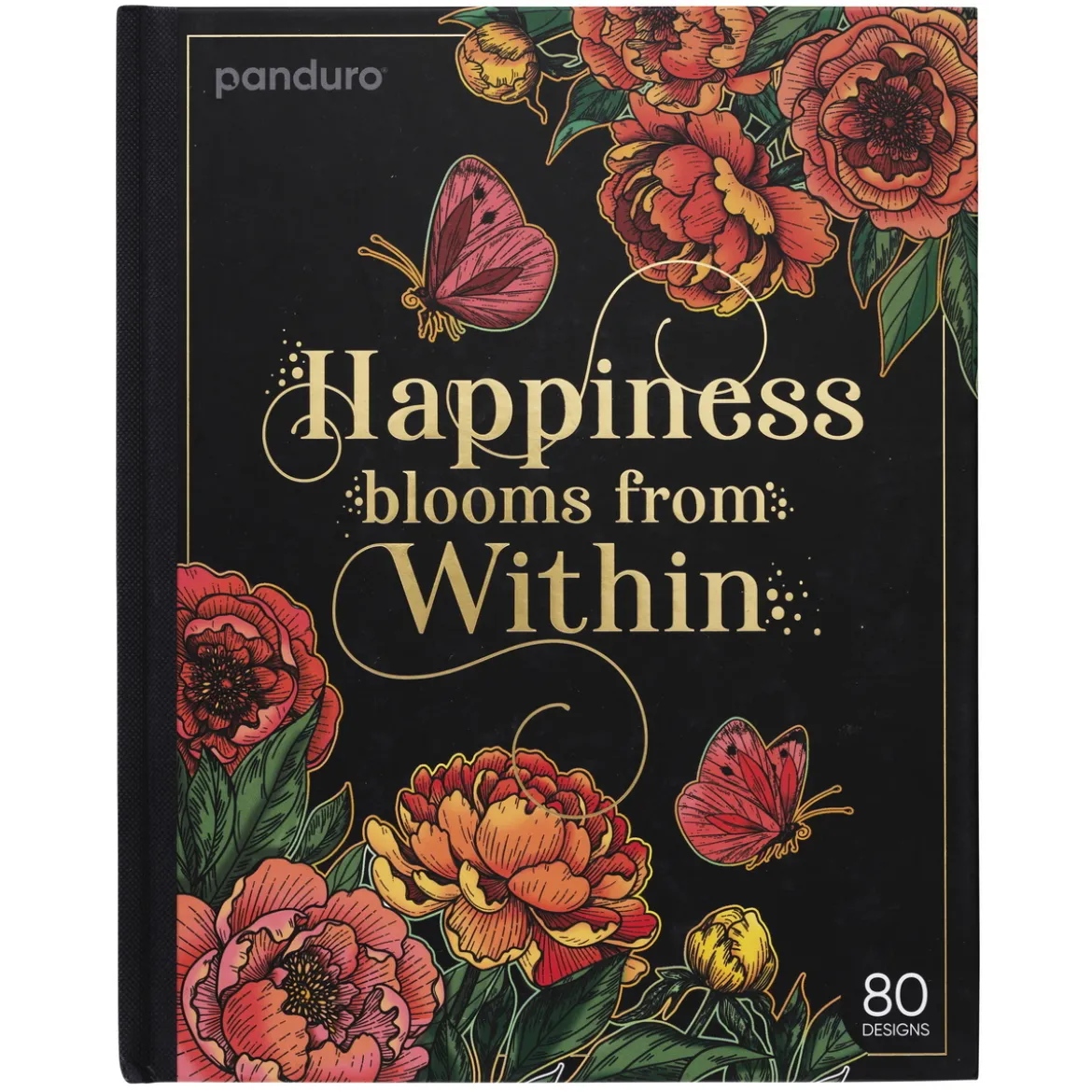 Malebok Happiness blooms from within, 20×25 cm, 40 ark / 80 motiv