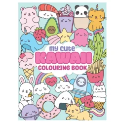 Malebok Kawaii, 21×28 cm, 48 sider med kjempesøte motiver!