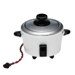 Miniatyrkit riskoker av metall, Ø2,8 cm, høyde 2,5 cm