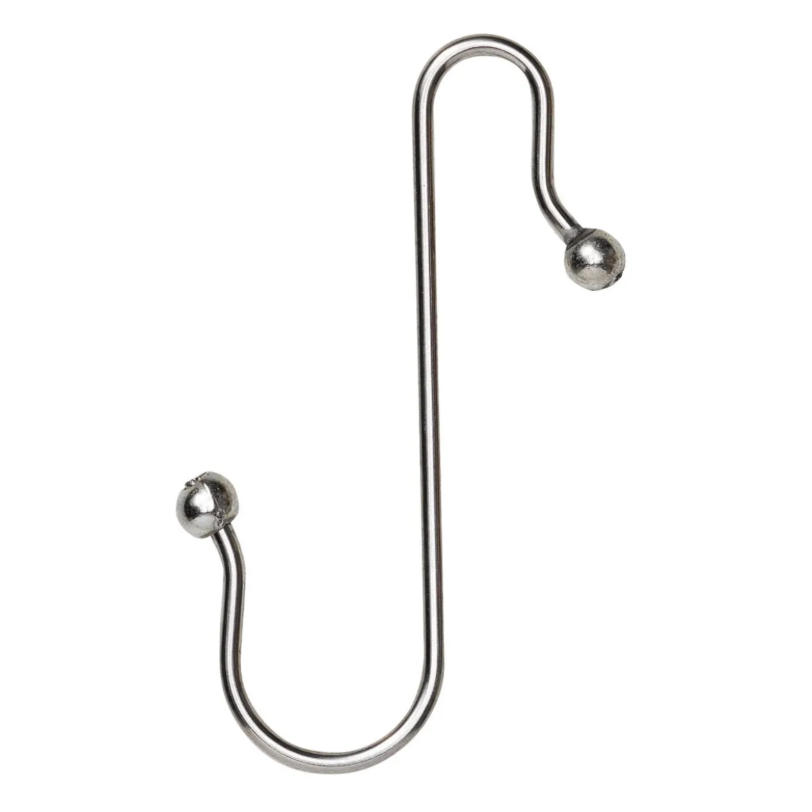 Mini S-kroker i metall med kuleformet ornament 40 stk. Lengde 35 mm