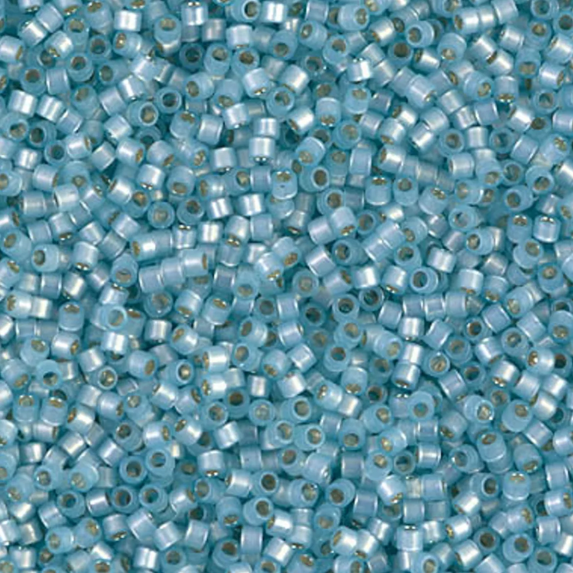MIYUKI Delica 11/0 aqua gl 5 g – DB0628 Silver Lined Light Aqua Alabaster