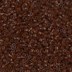 MIYUKI Delica 11/0 mørkebrun 5 g – DB1392 Dark Topaz Lined Rootbeer
