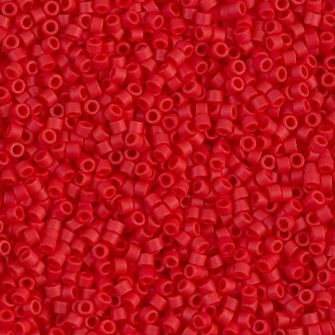 MIYUKI Delica 11/0 mørkerød 5 g – DB0753 Matted Opaque Red