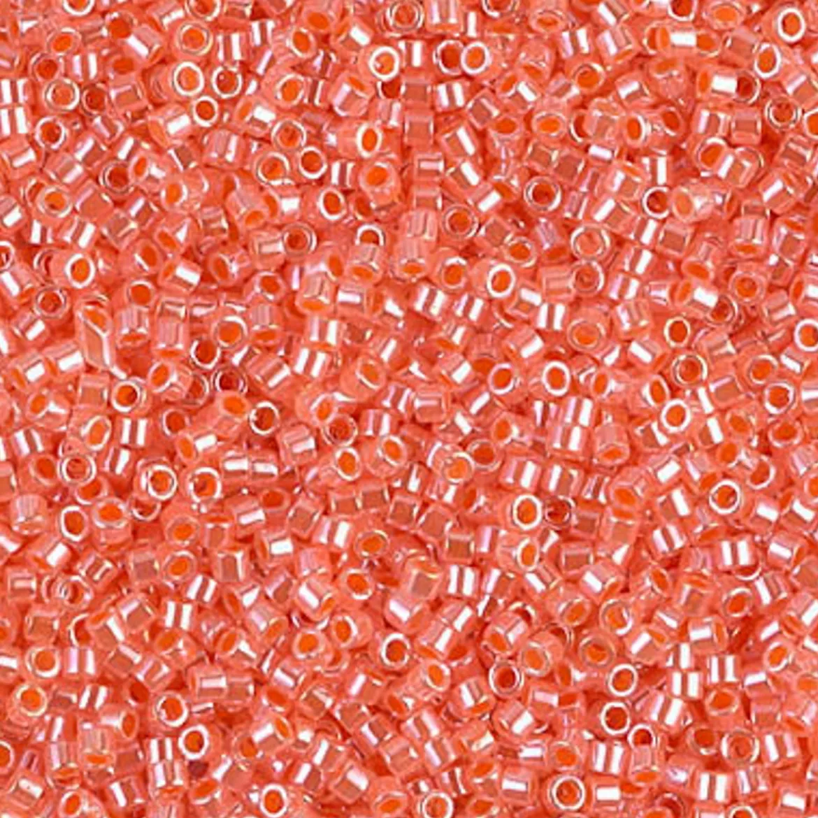 MIYUKI Delica 11/0 varmrosa 5 g – DB0235 Lined Crystal Salmo Ceylon