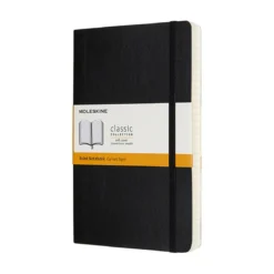 Moleskine Classic Notebook Expanded Large (13×21 cm), svart myk perm – 400 linjerte sider
