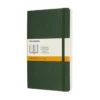 Moleskine Classic Notebook Large (9×14 cm), grønn myk perm – 192 linjerte sider