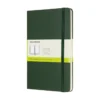 Moleskine Classic Notebook Large (13×21 cm), grønn hard perm – 240 ulinjerte sider