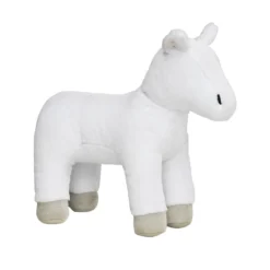 My Hobby Pony, lite, hvitt og udekorert kosedyrføll som inviterer til DIY og hobbyarbeid, 25×10×22 cm