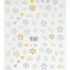 Negleklistremerker pastellfargede hjerter og små blomster. 1 ark nail stickers på 8,5×10 cm