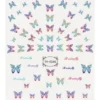 Negleklistremerker pastellfargede sommerfugler og «butterfly». 1 ark på 8,5×10 cm