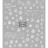 Negleklistremerker snøfnugg + 3 store motiver, fint til jul! 1 ark nail stickers på 8,5×10 cm